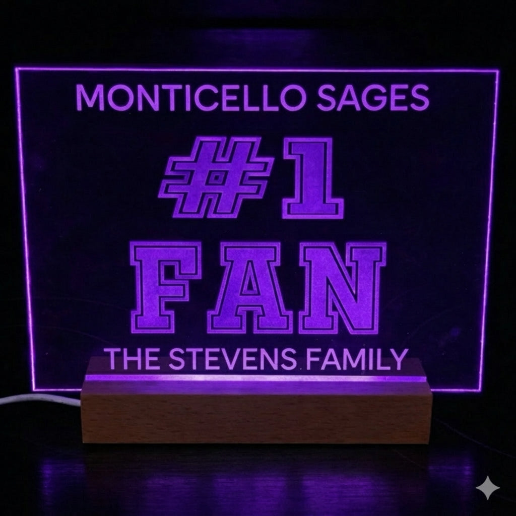 Personalized #1 Fan School Sign