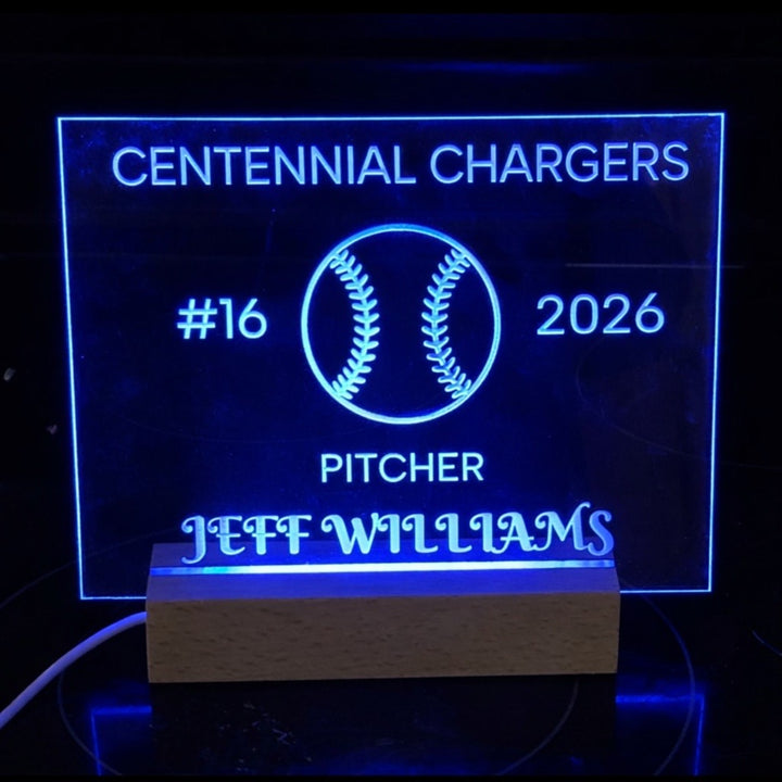 Personalized Baseball Player Sign