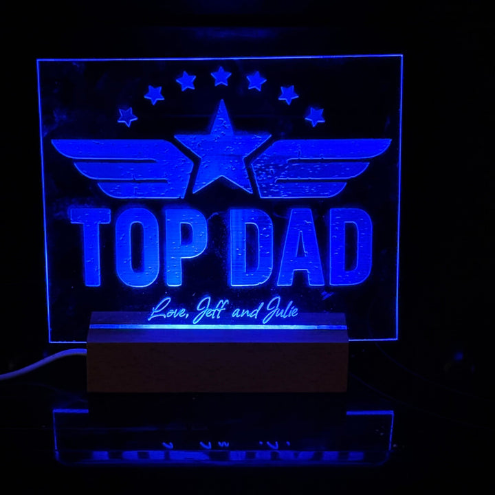 Personalized Top Dad Sign