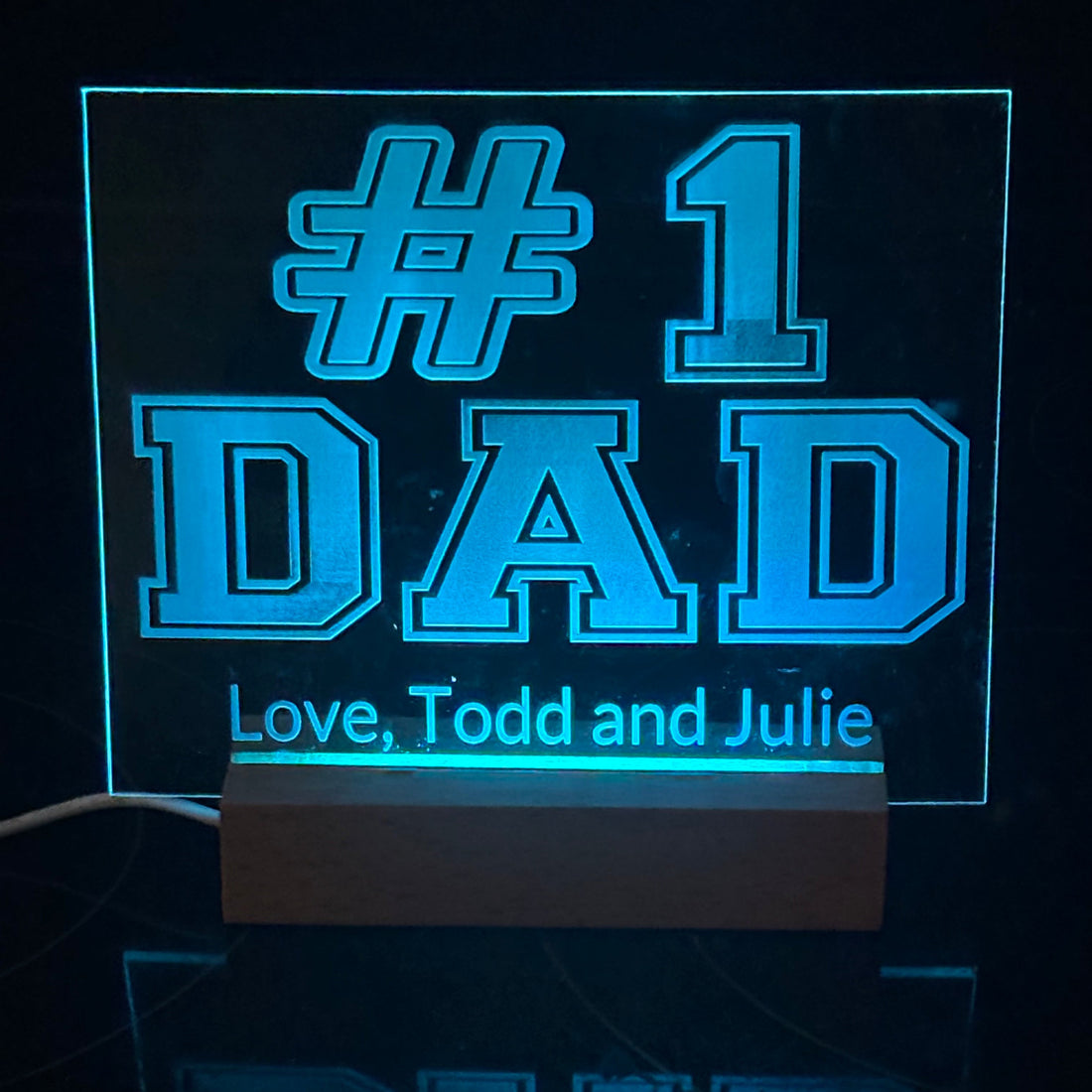 Personalized #1 Dad Sign